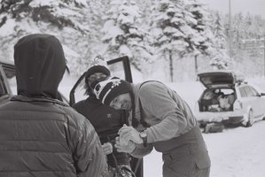 撮影前の和気あいあい。